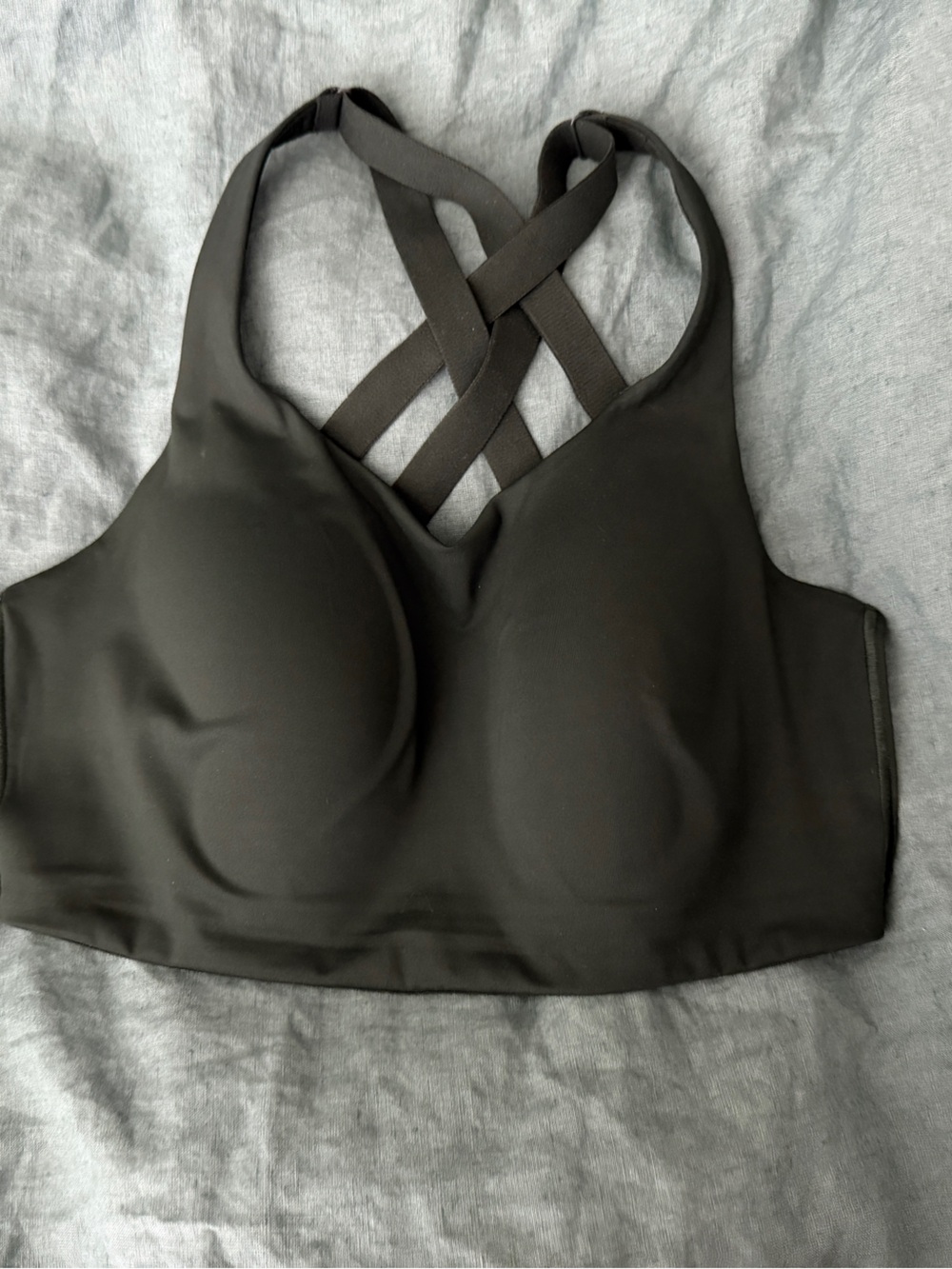 lululemon athletica Forest Green Crisscross Padded Sports Bra